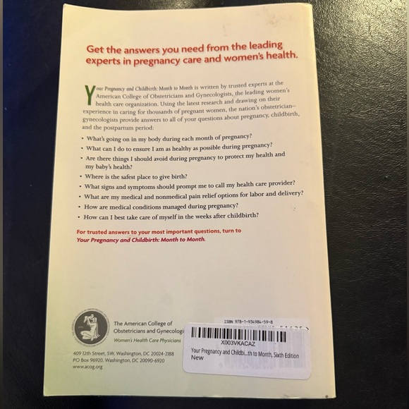 Your Pregnancy and Childbirth Book Month to Month 6th edition EUC - Picture 2 of 4